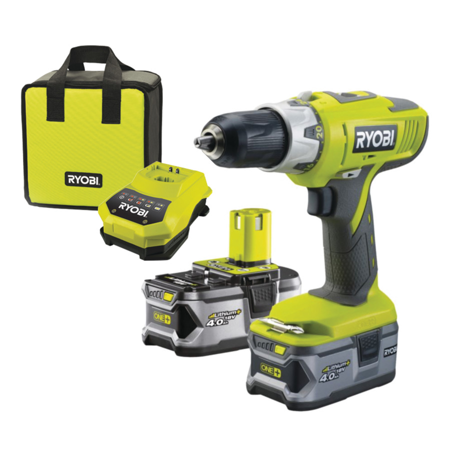 18V Percussion Drill (2 X 4.0AH) | Power Tools | Ryobi Tools